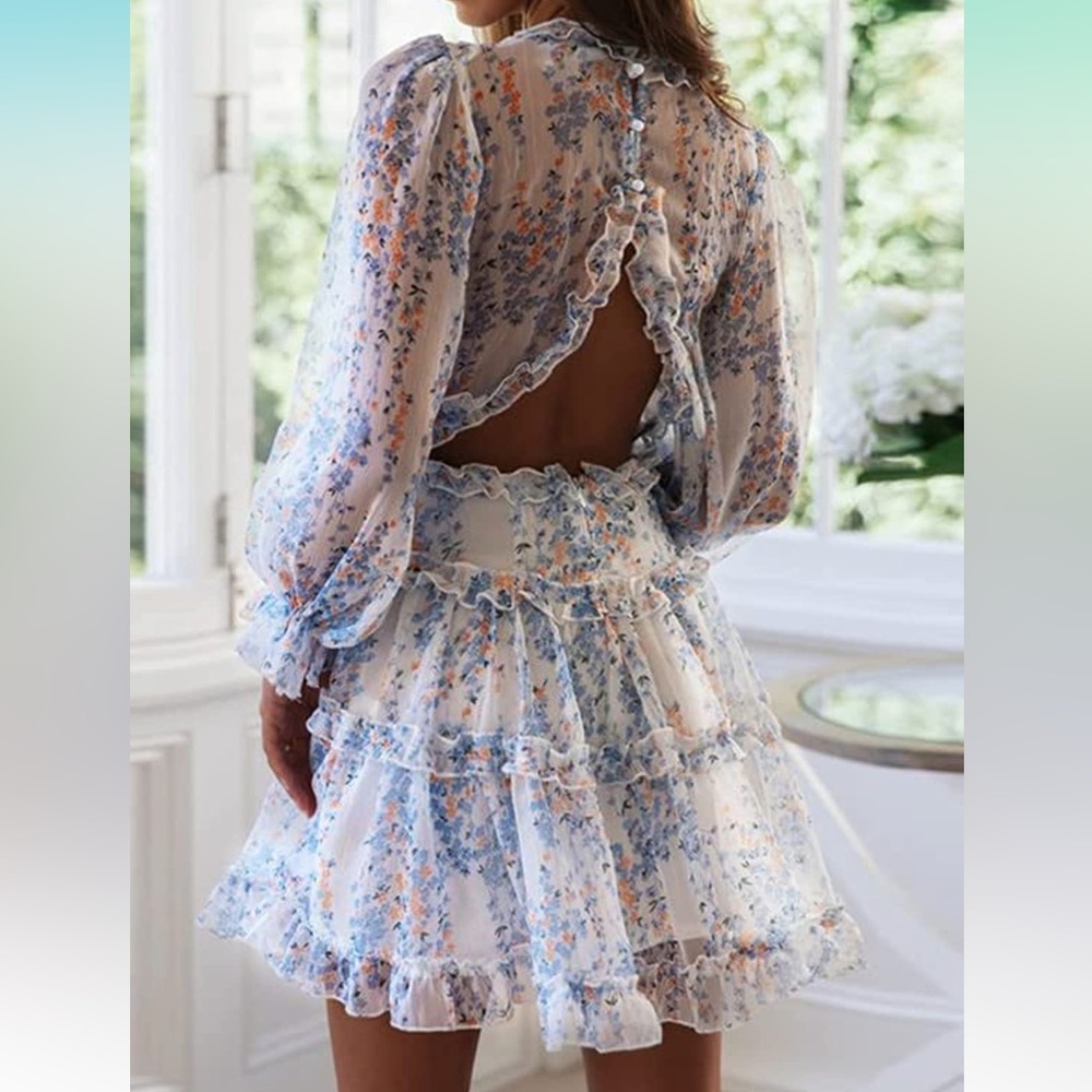 🌵3 for $18🌵 2023 Spring Summer Deep V Floral Print dress